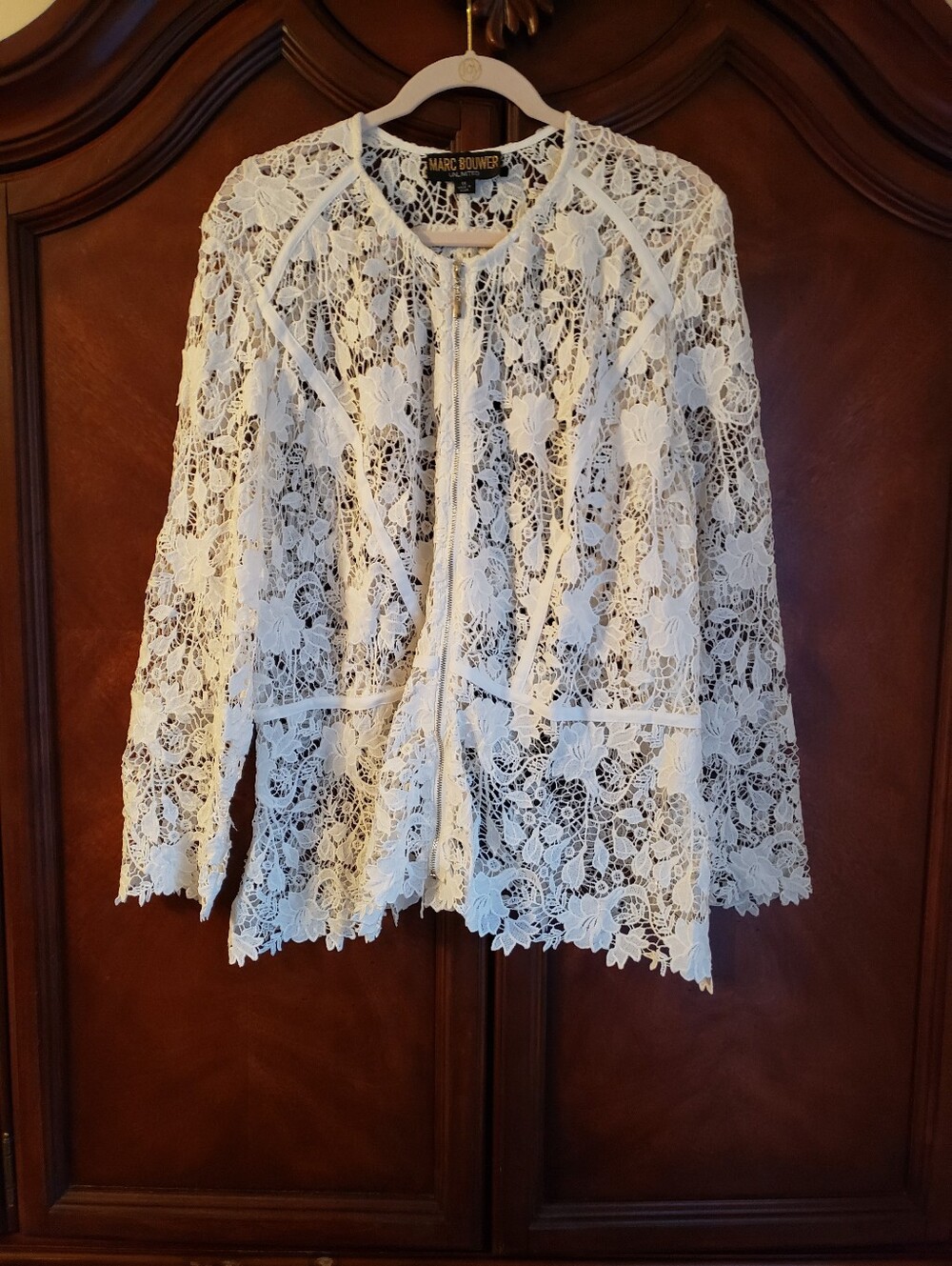 Marc Bouwer White Lace Blazer Jacket
